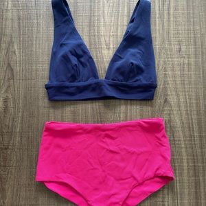 Eberjey Bikini Set. Size S, Pink/Blue